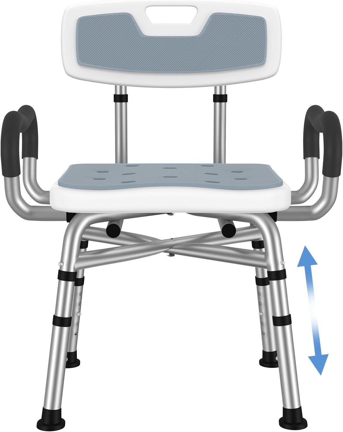 BRITULIF Shower Chair with Arms and Back (550 lb)