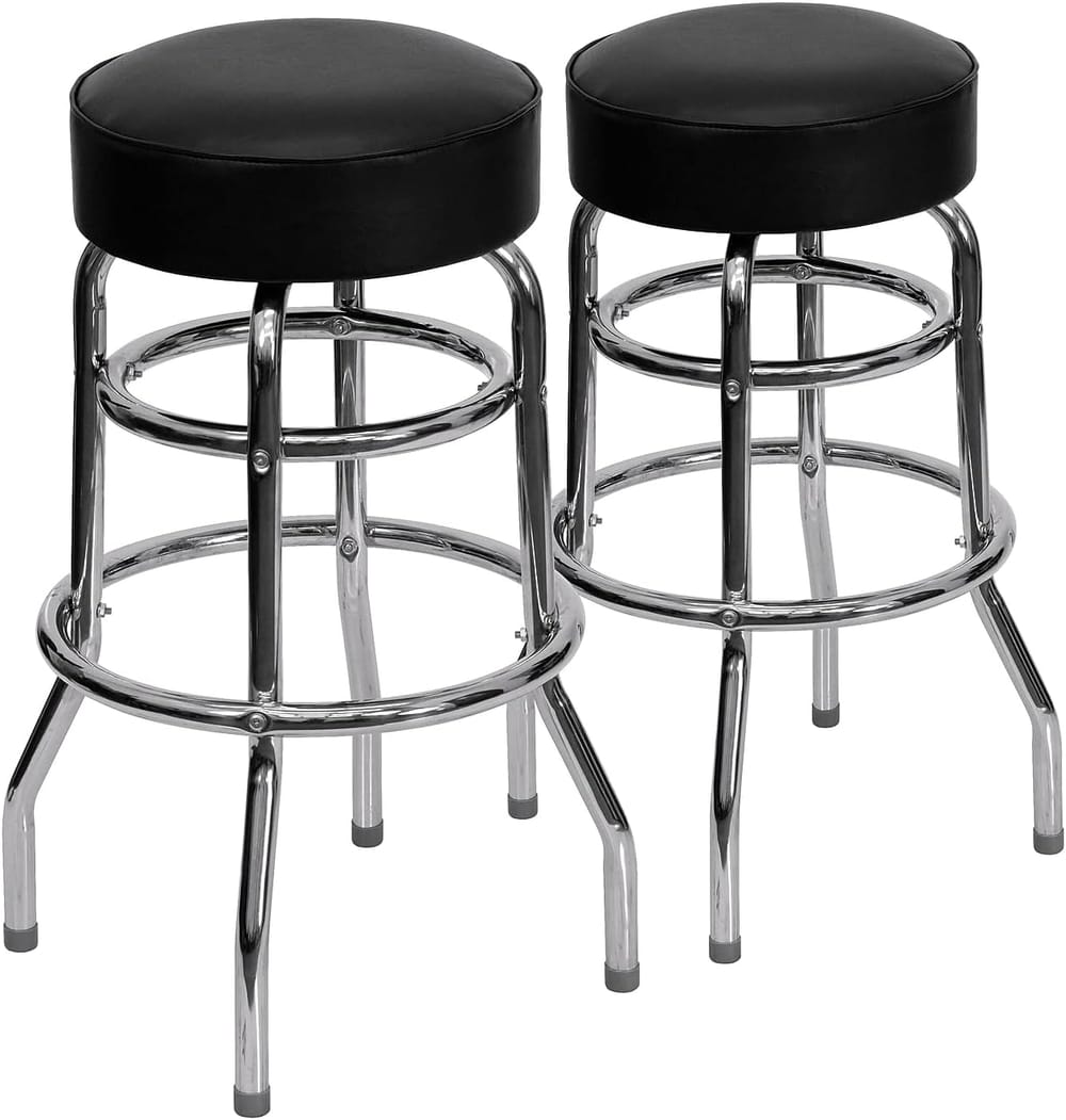 Flash Furniture Double Ring Barstool, 500 lb (Set of 2)
