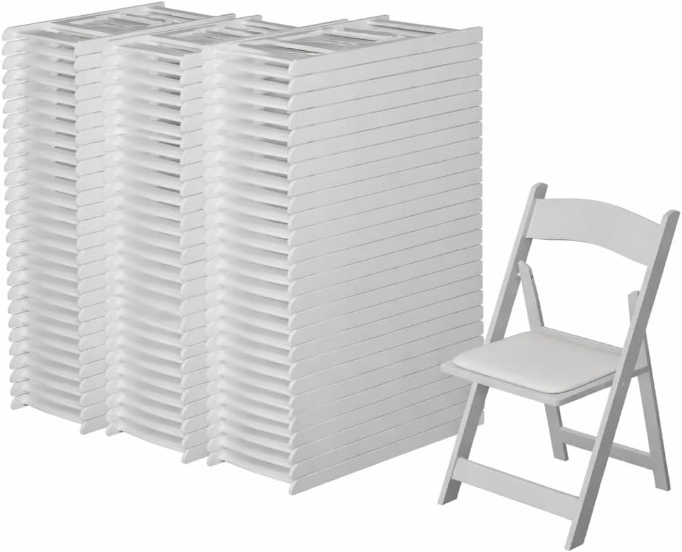 Hercules White Resin Folding Chair (800 lb static)