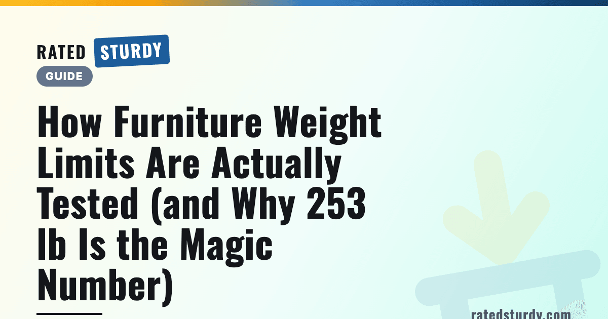 How Furniture Weight Limits Are Actually Tested (and Why 253 lb Is the Magic Number)
