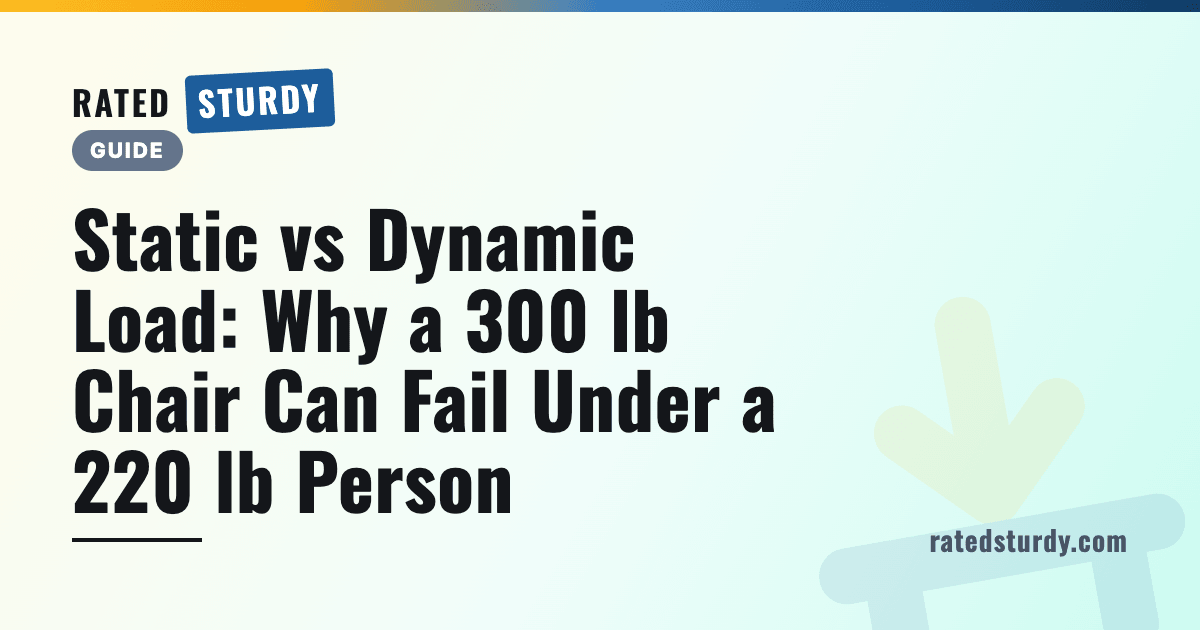 Static vs Dynamic Load: Why a 300 lb Chair Can Fail Under a 220 lb Person
